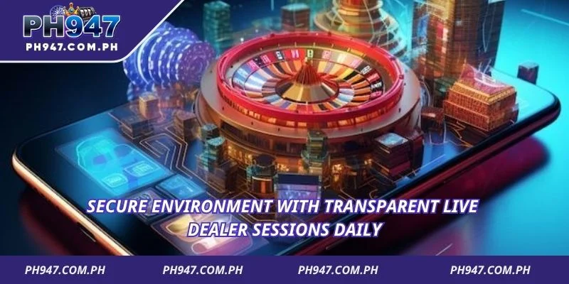 Secure environment with transparent live dealer sessions daily
